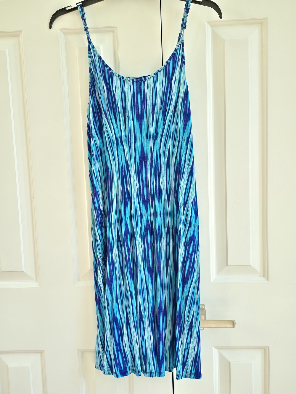 a.n.a Blue and Aqua Striped Knit Top